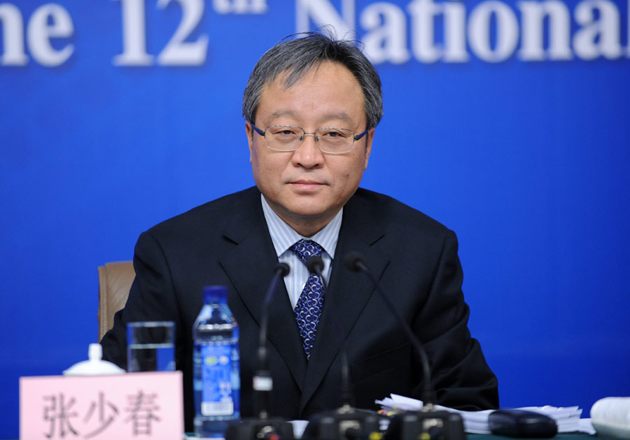 张少春 资料图。翟子赫 摄 图片来源:新华网 财政部原副部长张少春涉嫌严重违纪违法被查