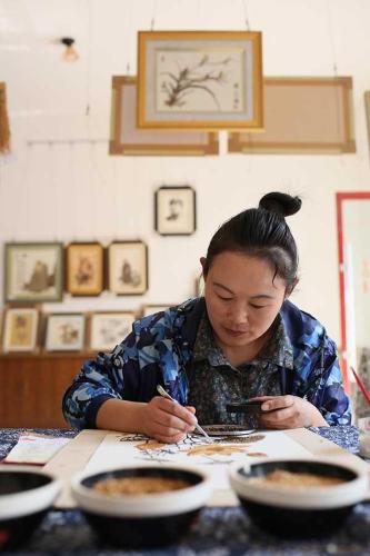 河北馆陶县粮画小镇(人民网刘青摄) 3亿人看了这个直播节目 唤起美丽乡愁
